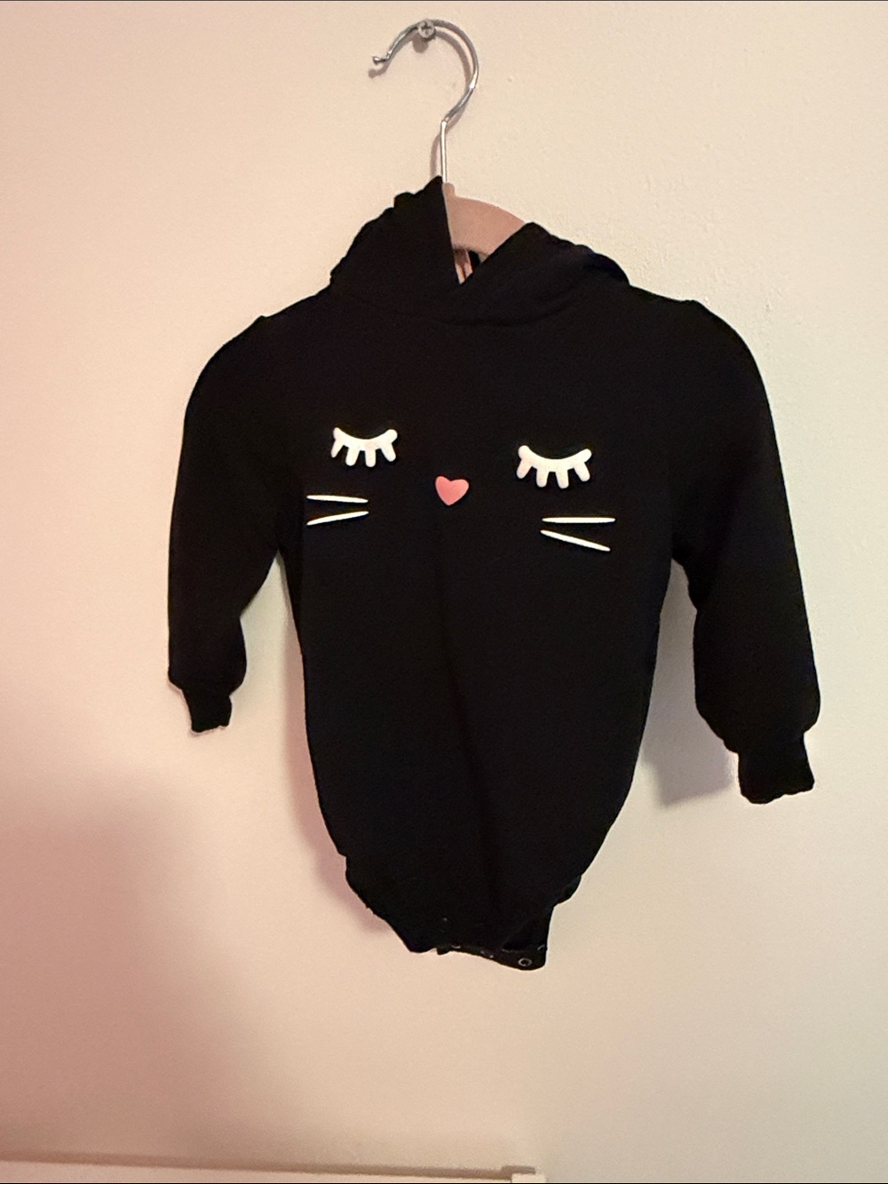 Little sleepies cat hooded bodysuit 3-6 m